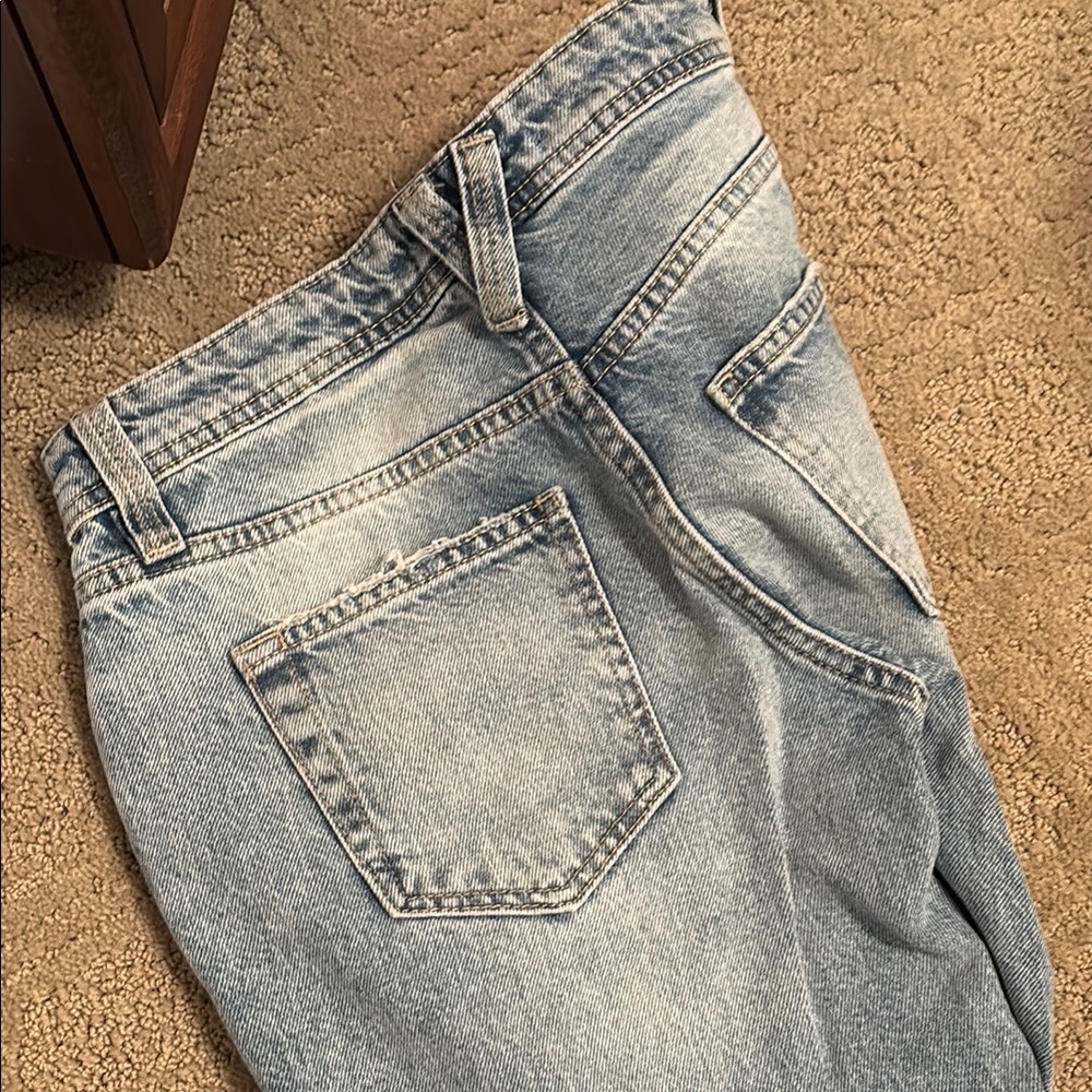 Free People We The Free Women's Light Blue Jeans - Picture 3 of 4